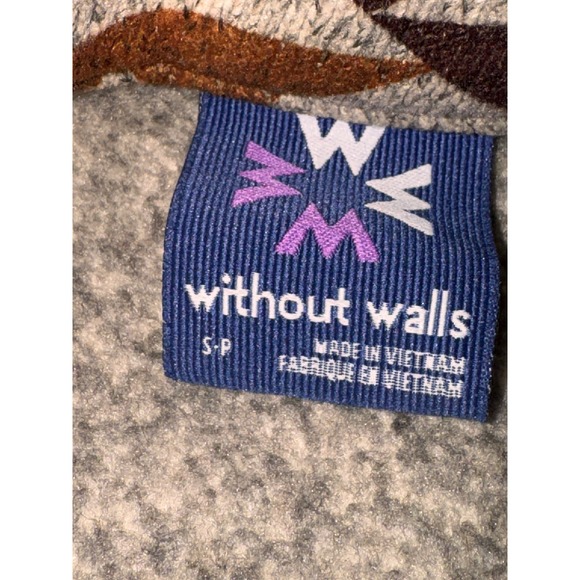 Without Walls Aztec Southwestern Print Fleece Zip Up Jacket Small - Picture 6 of 8
